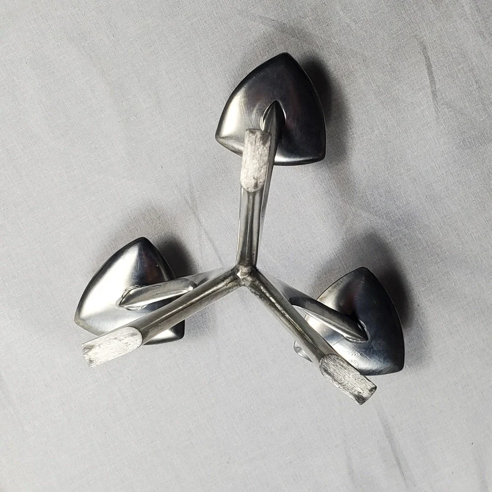 Pewter Brodrene Mylius BM of Norway Modernist Triple Candle Holder 6.5